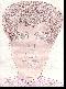 #14: Light-brown faced Woman w/ earings, patterned dress. 8.5 x 14, crayon, pencil & colored pencil on Prison Newsletter