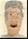 #29 Man with moustache on plain paper, 8.5 x 11